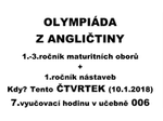 Školní olympiáda v anglickém jazyce